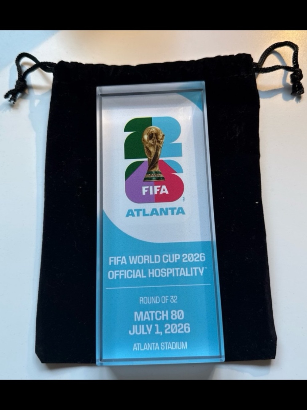 FIFA World Cup 2026 Official Hospitality Atlanta Match Plaque England v Dr Congo